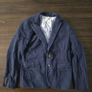 H&M Blue Sport Coat with Notched Lapels and Relaxed Silhouette